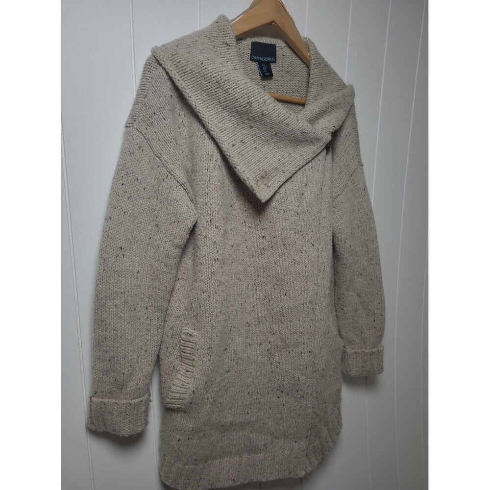 Cynthia Rowley Sweater Women's Large Boho Knit Preppy Relaxed Fall Winter - Picture 2 of 8